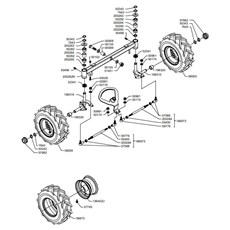 FRONT WHEEL AXLE (from sn 642848 from 2017) spare parts