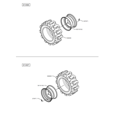 WHEELS 27X10.50-15 8PR TRACTOR(from s/n 564371 from 2012) spare parts