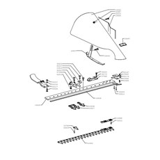 MULCHING LATERAL CUTTER BAR 80CM (from sn 211395 from 1996) spare parts