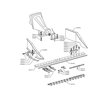 MIDDLE FINGER CENTRAL CUTTER BAR 80 cm(from s/n 166897 from 1990) spare parts