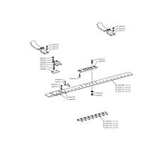 CUTTER BAR - TIROL CENTRAL BLADE-115-135-155 cm IN OIL BATH(from s/n 200251 from 1991) spare parts