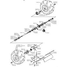 REAR WHEEL AXLE (from sn 363301 from 2006) spare parts