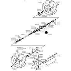 REAR WHEEL AXLE (from sn 363301 from 2006) spare parts