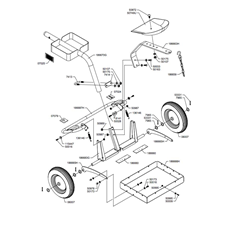 TRANSPORT SULKY WITH BRAKE(from s/n 228001 from 1996) spare parts