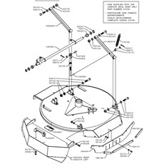 CUTTER DECK FRAME AND ARMS (from sn 372701 to sn 546050 from 2007 to 2011) spare parts