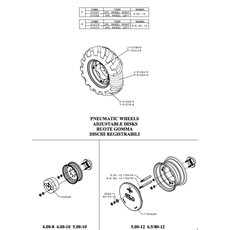 WHEELS & WHEEL-WEIGHTS(from s/n 200251 from 1991) spare parts
