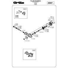 TILLER GEARBOX (from sn 585297 to sn 602415 from 2014 to 2017) spare parts