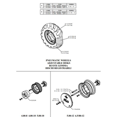 WHEELS AND WHEEL - WEIGHTS (from sn 695528 from 2020) spare parts
