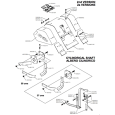 COVER & TILLER 50 cm - 2nd VERSION(from s/n 168897 from 1990) spare parts