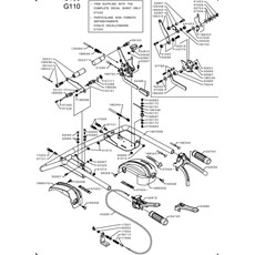 HANDLE AND DRIVE LEVER SYSTEM GX270 - 390 (from sn 593789 to sn 682140 from 2015 to 2019) spare parts