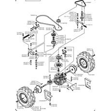 TRANSMISSION BELTS AND REAR AXLE (from sn 637362 to sn 661742 from 2017 to 2018) spare parts