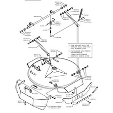 CUTTING DECK FRAME AND ARMS (from sn 546051 to sn 579249 from 2011 to 2014) spare parts