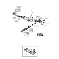 TILLER GEARBOX - 1ST VERSION (from sn 211395 to sn 326644 from 1996 to 2005) spare parts
