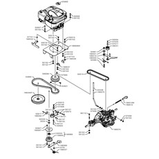 TRANSMISSION BELTS AND HYDROSTATIC AXLE (from sn 577726 to sn 581310 from 2014 to 2014) spare parts