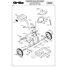 TRANSPORT SULKY WITH BRAKE (from sn 585297 from 2014) spare parts