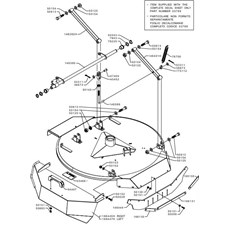 CUTTER DECK FRAME AND ARMS (from sn 372701 to sn 547054 from 2007 to 2011) spare parts