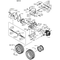 PTO TRANSMISSION AND WHEELS (from sn 688849 from 2020) spare parts