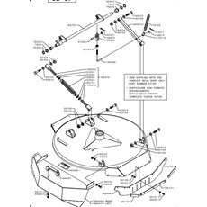 CUTTER DECK FRAME AND ARMS (from sn 579250 to sn 591032 from 2014 to 2015) spare parts