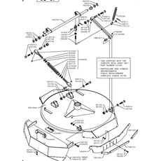 CUTTER DECK FRAME AND ARMS (from sn 591033 to sn 605910 from 2015 to 2016) spare parts