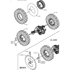 REAR WHEEL AXLE (from sn 577726 from 2014) spare parts