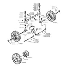 FRONT WHEEL AXLE (from sn 598744 to sn 670354 from 2015 to 2019) spare parts