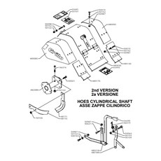 COVER AND TILLER 58CM - 2ND VERSION (from sn 211395 from 1996) spare parts