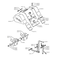 COVER AND TILLER 58CM - 1st version (from sn 211395 from 1996) spare parts