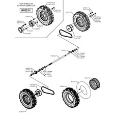 REAR WHEEL AXLE EFFECTIVE FROM SERIAL NO. 549472 (from sn 549472 to sn 591341 from 2011 to 2015) spare parts