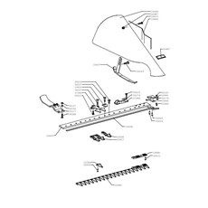 MULCHING LATERAL CUTTER BAR 80CM (from sn 226751 from 1996) spare parts