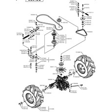 TRANSMISSION BELT AND REAR AXLE (from sn 602123 to sn 611739 from 2016 to 2016) spare parts