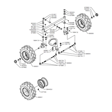 FRONT WHEEL AXLE(from s/n 588524 to s/n 590952 from 2014 to 2014) spare parts