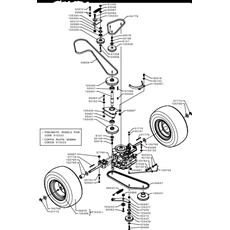 HYDROSTATIC TRANSMISSION AND AXLE (from sn 303001 to sn 521514 from 2003 to 2009) spare parts