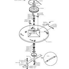 91CM CUTTING DECK TRANSMISSION AND BLADES (from sn 690116 from 2020) spare parts