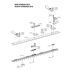115 cm TIROL CUTTER BAR 2012 NEW VERSION(from s/n 226751 from 1996) spare parts