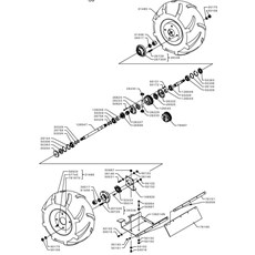 REAR WHEEL AXLE (from sn 586075 to sn 598445 from 2014 to 2015) spare parts