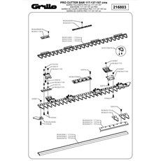 PRO CUTTER BAR cm117-137-157 (from sn 585297 from 2014) spare parts