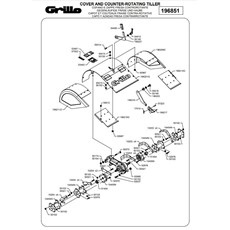 COVER AND COUNTER-ROTATING TILLER (from sn 582597 from 2014) spare parts