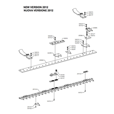 115 cm TIROL CUTTER BAR 2012 NEW VERSION(from s/n 211395 from 1996) spare parts