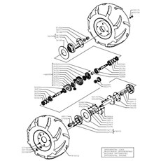 REAR WHEEL AXLE (from sn 264001 to sn 276400 from 2000 to 2001) spare parts