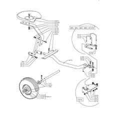 SULKY FOR CUTTER BAR(from s/n 228001 from 1996) spare parts