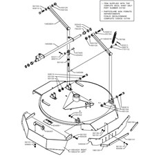 CUTTER DECK FRAME AND ARMS (from sn 372701 to sn 546603 from 2007 to 2011) spare parts