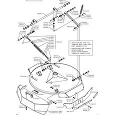 CUTTING DECK FRAME AND ARMS (from sn 611153 to sn 642847 from 2016 to 2017) spare parts