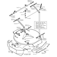 CUTTING DECK FRAME AND ARMS (from sn 547055 to sn 579249 from 2011 to 2014) spare parts