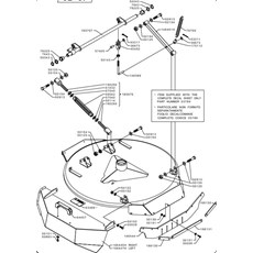 CUTTER DECK FRAME AND ARMS (from sn 585775 to sn 591032 from 2014 to 2015) spare parts