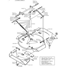 CUTTING DECK FRAME AND ARMS (from sn 611740 to sn 670354 from 2016 to 2019) spare parts