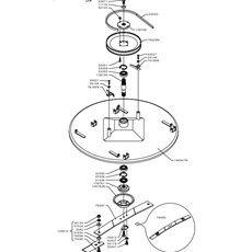 91 CM CUTTING DECK TRANSMISSION AND BLADES (from sn 385501 to sn 661365 from 2007 to 2018) spare parts