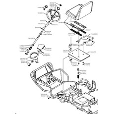 STEERING UNIT AND SEAT UNTIL SERIAL NO. 505839 (7.13) - 505441 (7.16) - 505449 (7.21) (from sn 372701 to sn 505839 from 2007 to 2008) spare parts