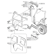 CABIN DOORS(from s/n 344001 from 2005) spare parts