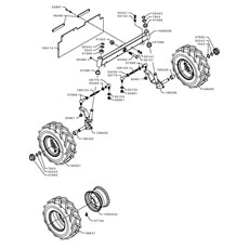 FRONT WHEEL AXLE (from sn 600586 to sn 664415 from 2015 to 2019) spare parts