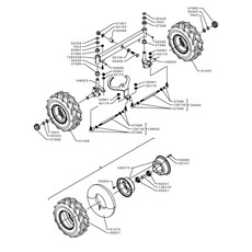 FRONT WHEEL AXLE (1st V) (from sn 372701 to sn 521994 from 2007 to 2009) spare parts